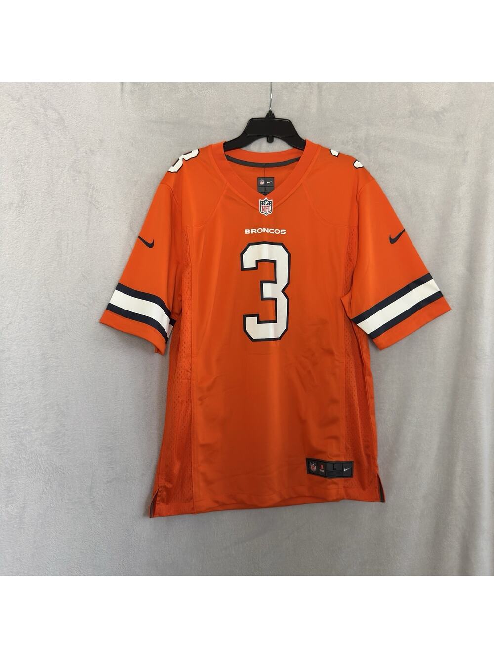 Nike On Field‎ Denver Broncos Russell Wilson #3 Jersey Men’s Large Orange NWT